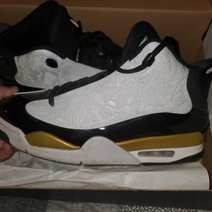 Jordan Dub Zero 8.5 white black gold